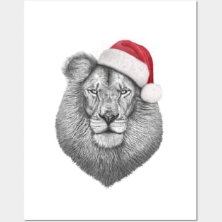 Christmas lion Posters and Art